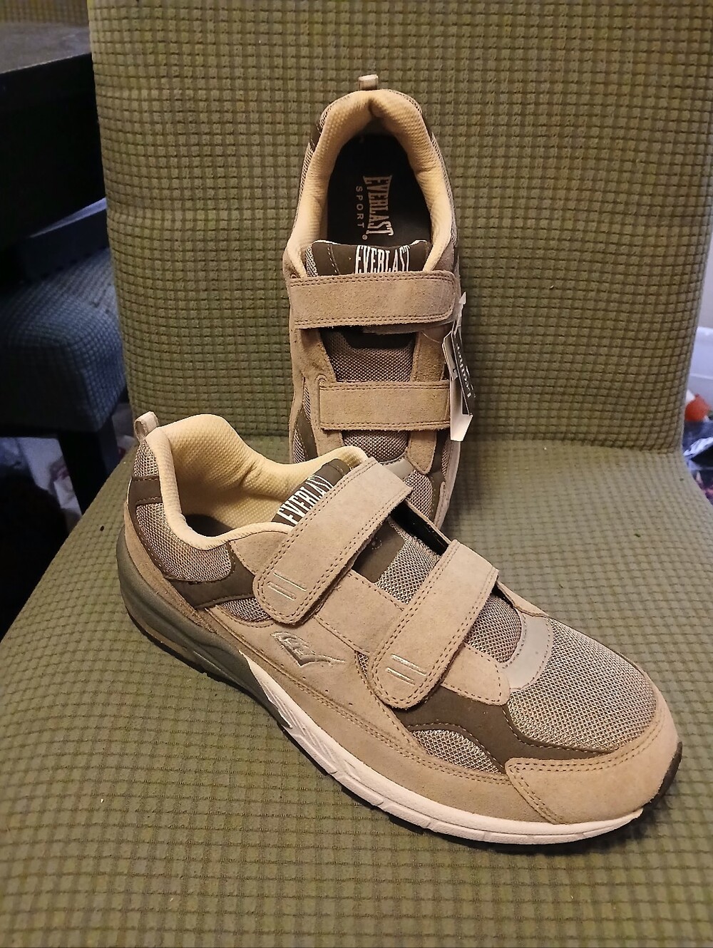 VTG NWT Everlast Grey Lincoln 2 Strap Sneakers Sz 11 Wide (081626C)